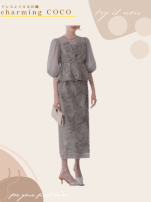 セパレートスパンコールドレス【グレー】