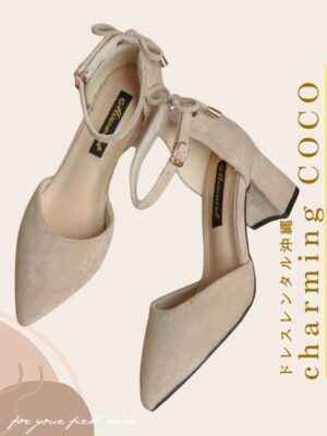 バックリボンヒール【ベージュ】